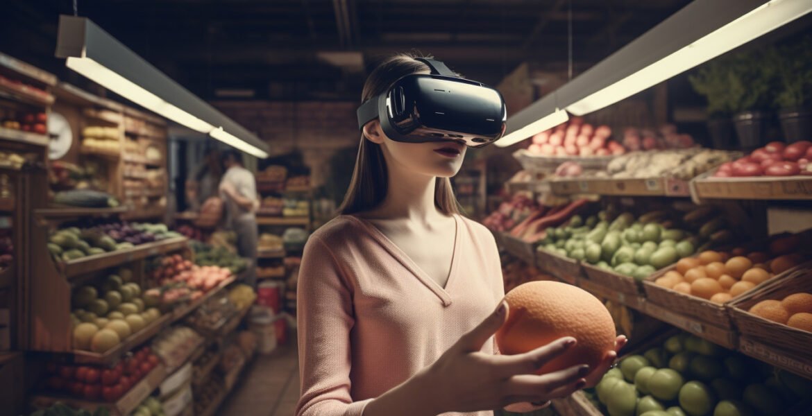 woman doing a grocery task, showcasing the need for VR for cognition and memory