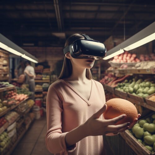 woman doing a grocery task, showcasing the need for VR for cognition and memory