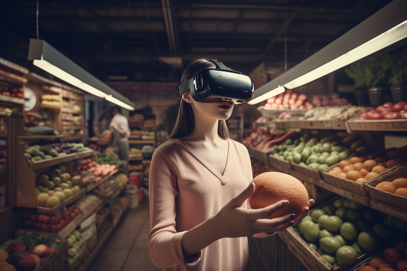 woman doing a grocery task, showcasing the need for VR for cognition and memory