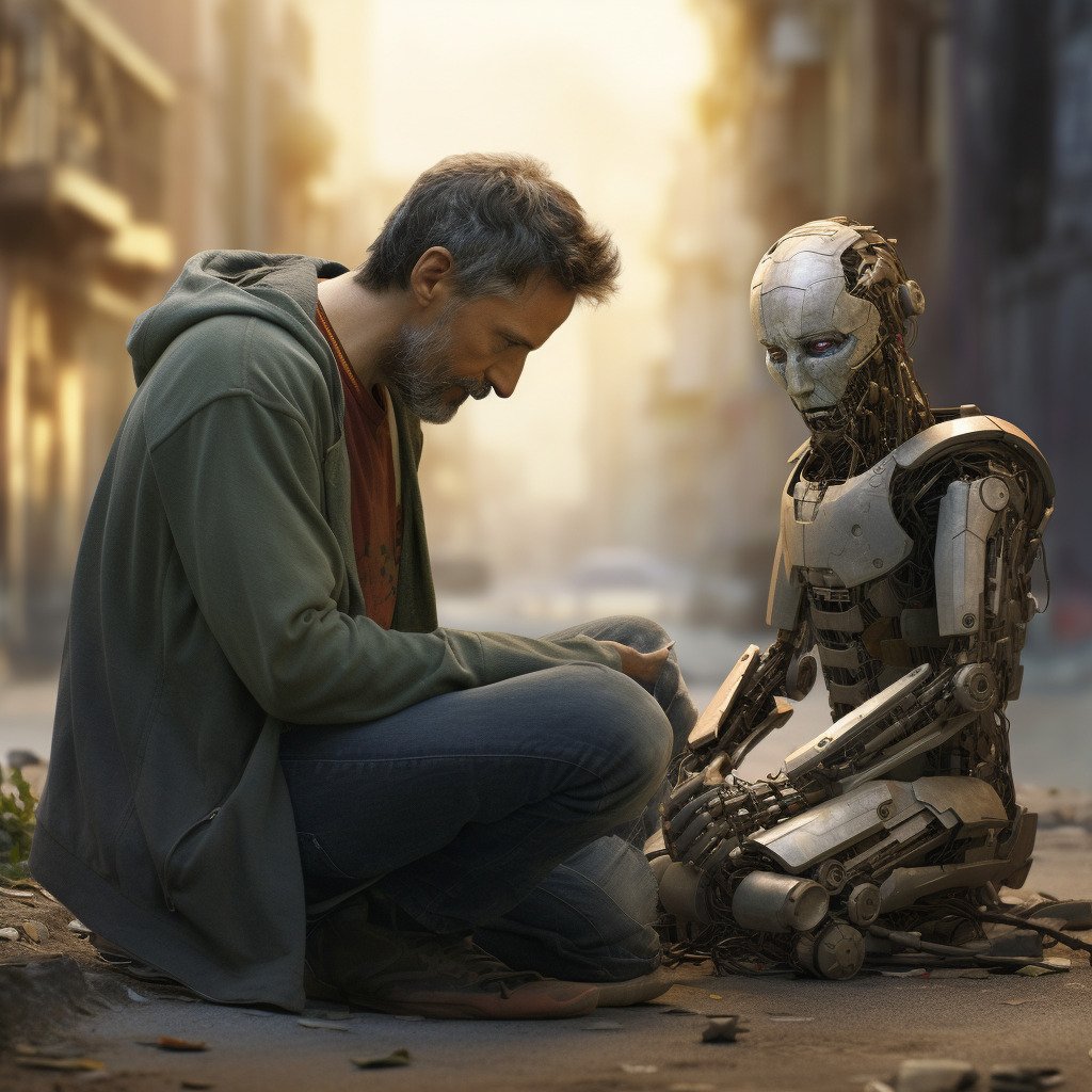 a robot learns artificial empathy by first learning compassion, especially with regard to alignment to human wants and needs