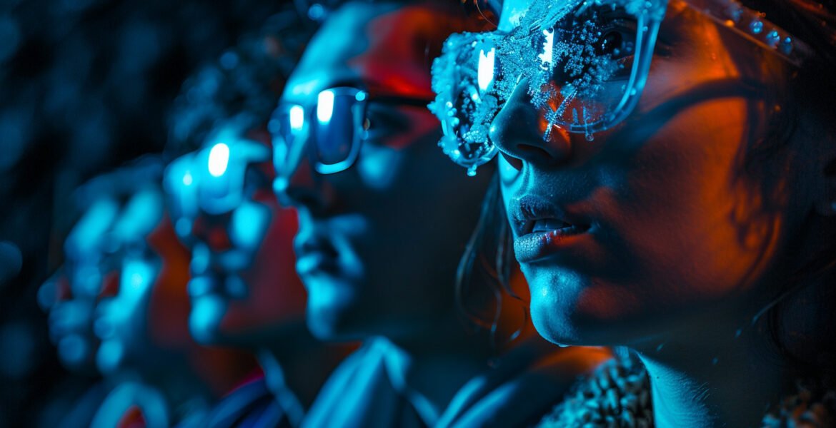 this predicting chills image shows a row of people and one with frost on their glasses